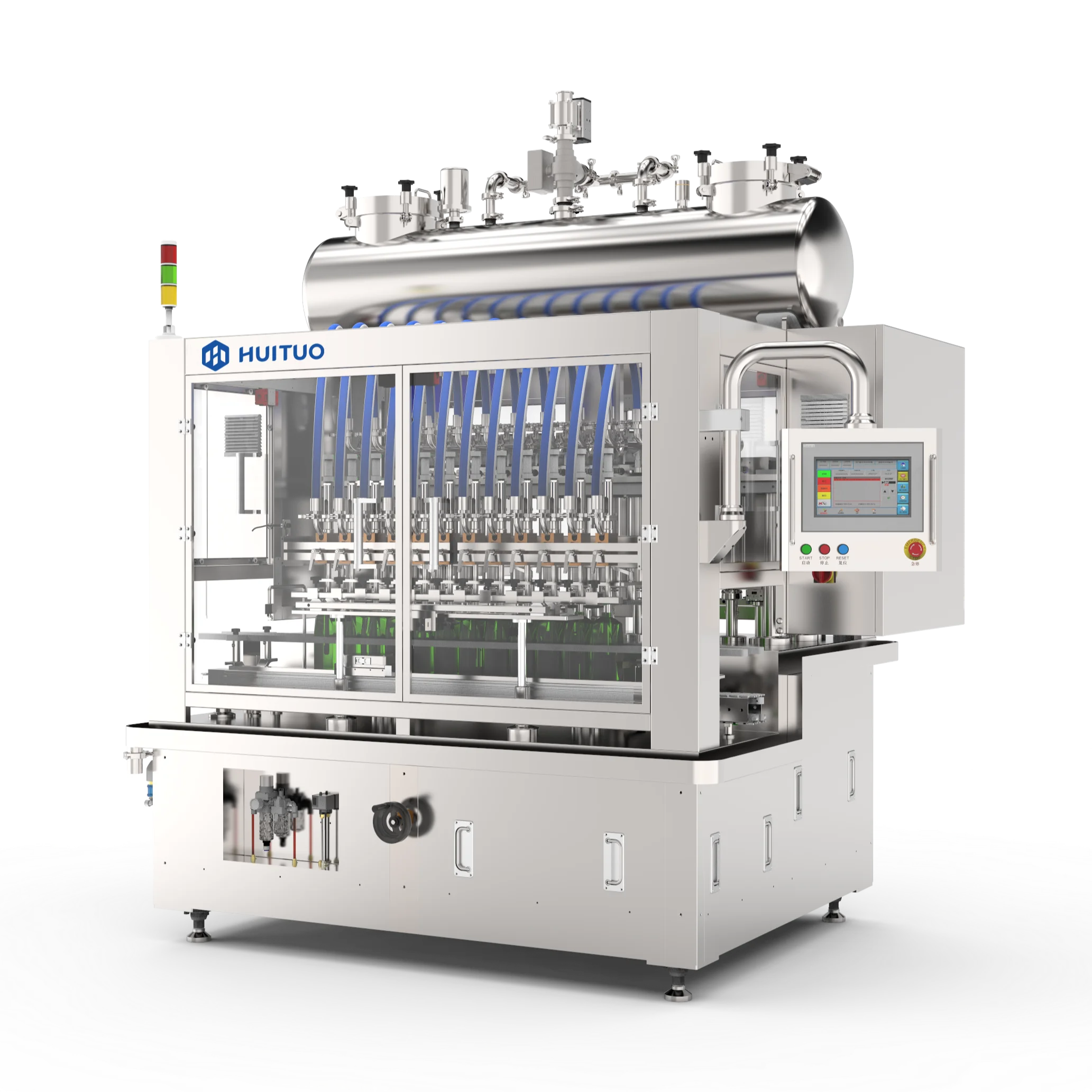 Automatic linear bottle liquid dosing piston filling machine filler
