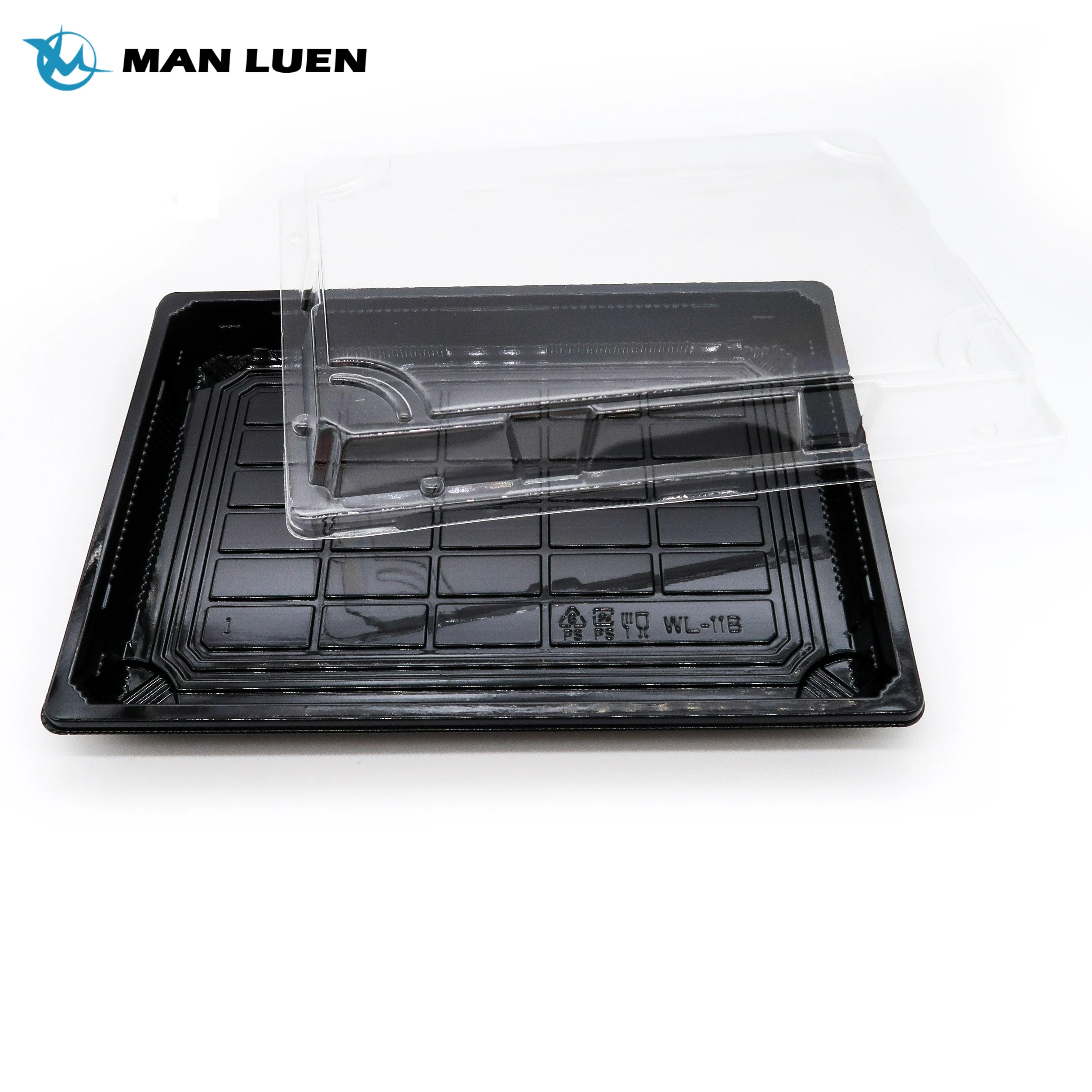 Accepted OEM Wholesale  Plastic Food Packaging Box Printing  TO Go Sushi Tray
