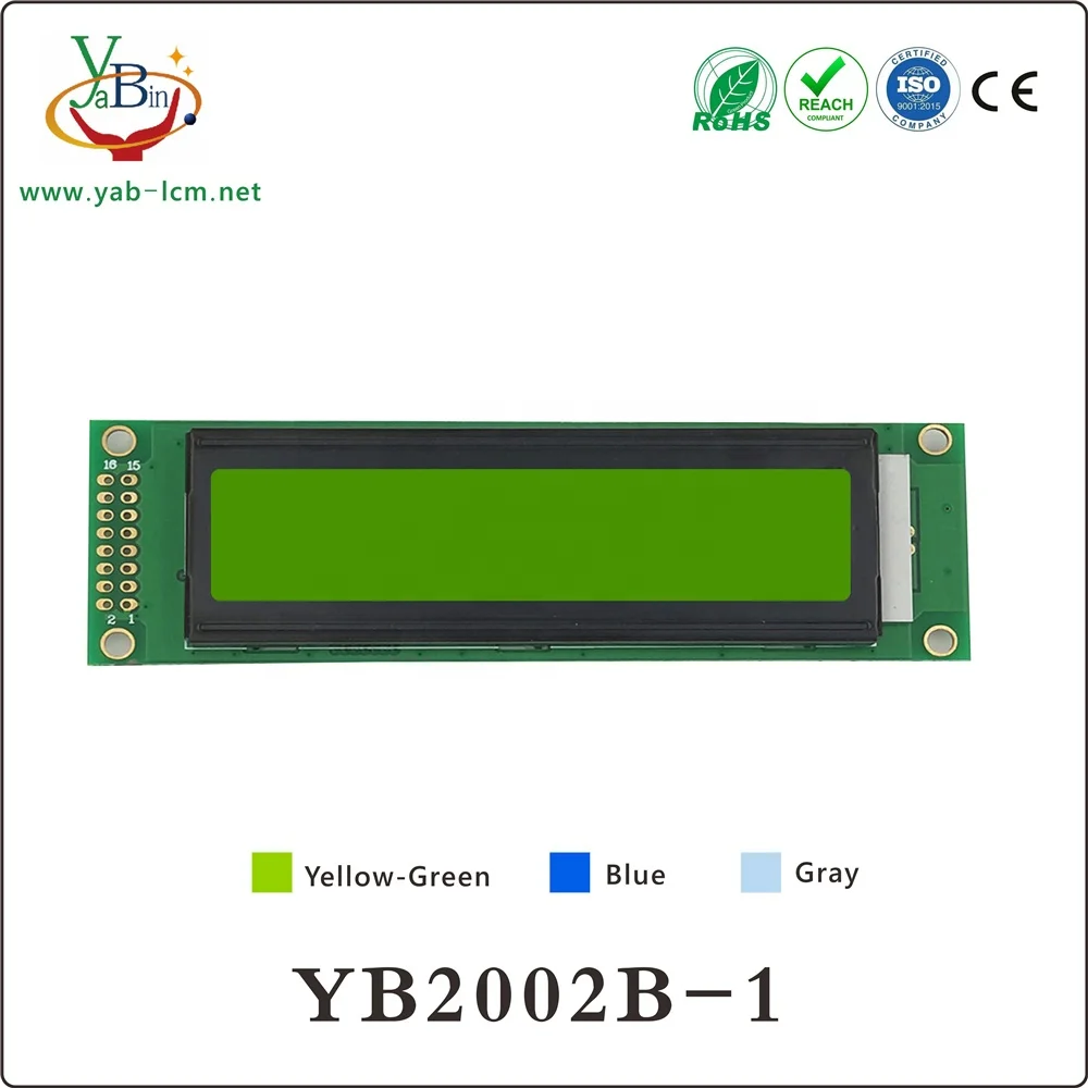 16 PIN 202 2002  20X2  Monochrome  Character lcd Display module with 5V / 3.3V