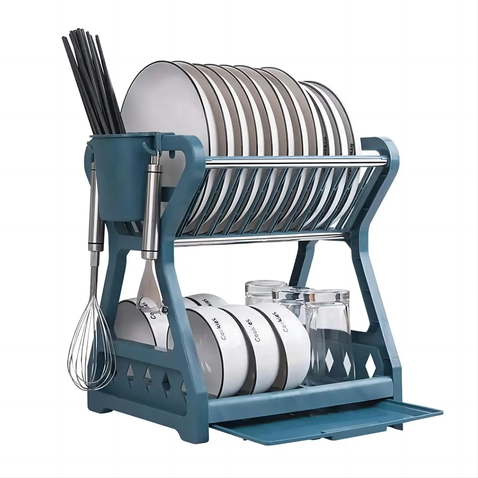 Popular Kitchen Dish Storage Rack Table Top Drain Bowl Rack Put Tableware Kitchen Storage Rack