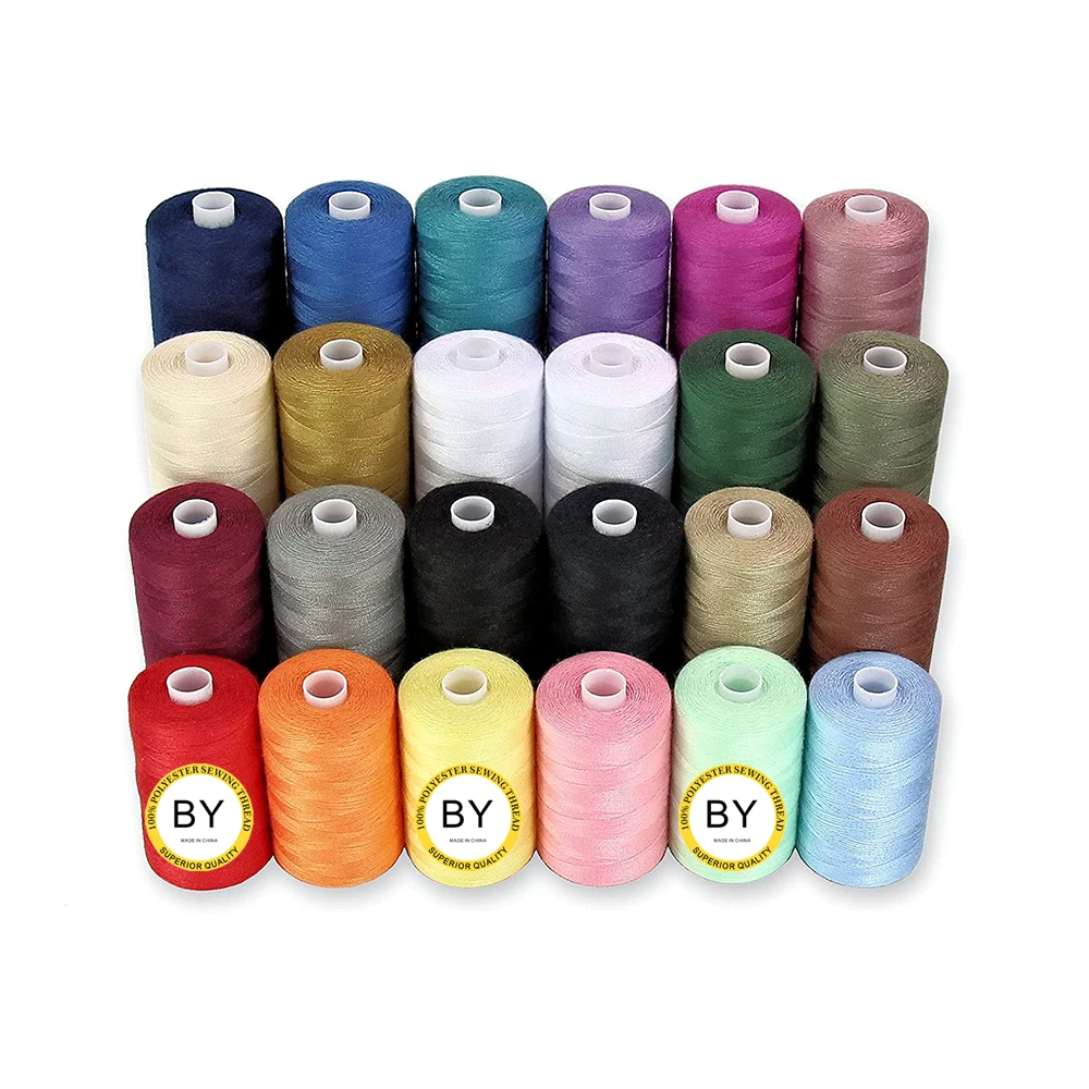 Оптовая продажа китайских линий промышленности и крученая хлопковая полиэфирная нейлоновая швейная нить набор рулонов 40/2 для швейной