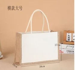 Wholesale Customized LOGO Jute Tote Bag High Quality Reusable Tote Shopping Bags Burlap Jute Tote Bag