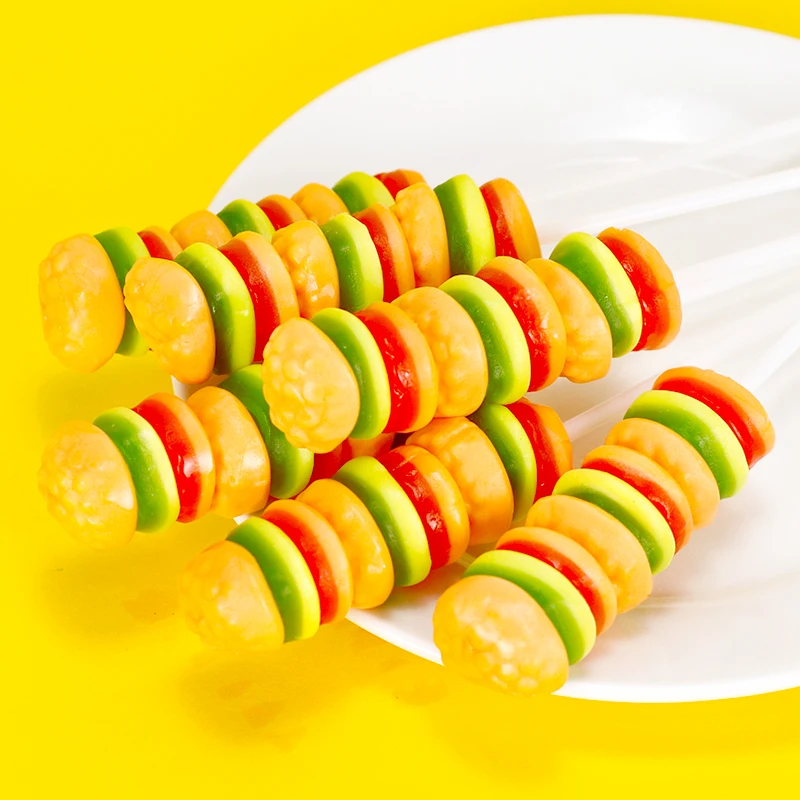 Drumstick Hamburger Gummy Candy Cheaper Confectionery Sweet Candy Sugar
