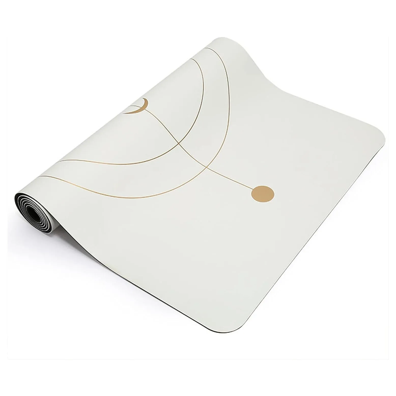 Wholesale Exercise Mat Widened Thickened Golden Fitness Pilates Training Yoga Mat Position Line Pu 7mm Yoga Mat