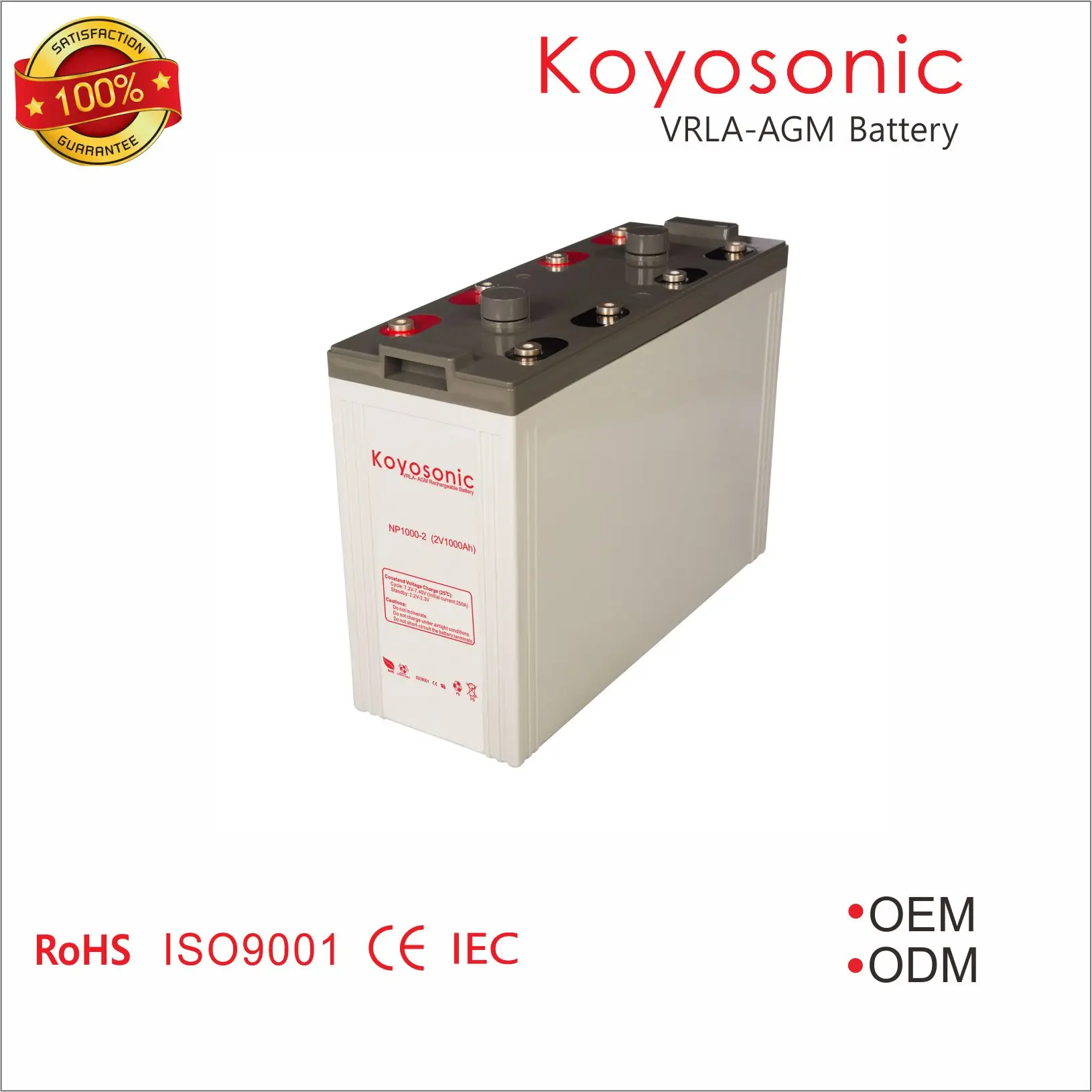 1000ah 1200ah Lead Acid Flooded Tubular Plate Rechargeable 2v OPzS Battery 500Ah 600Ah 700Ah 800Ah 1000Ah 1200Ah