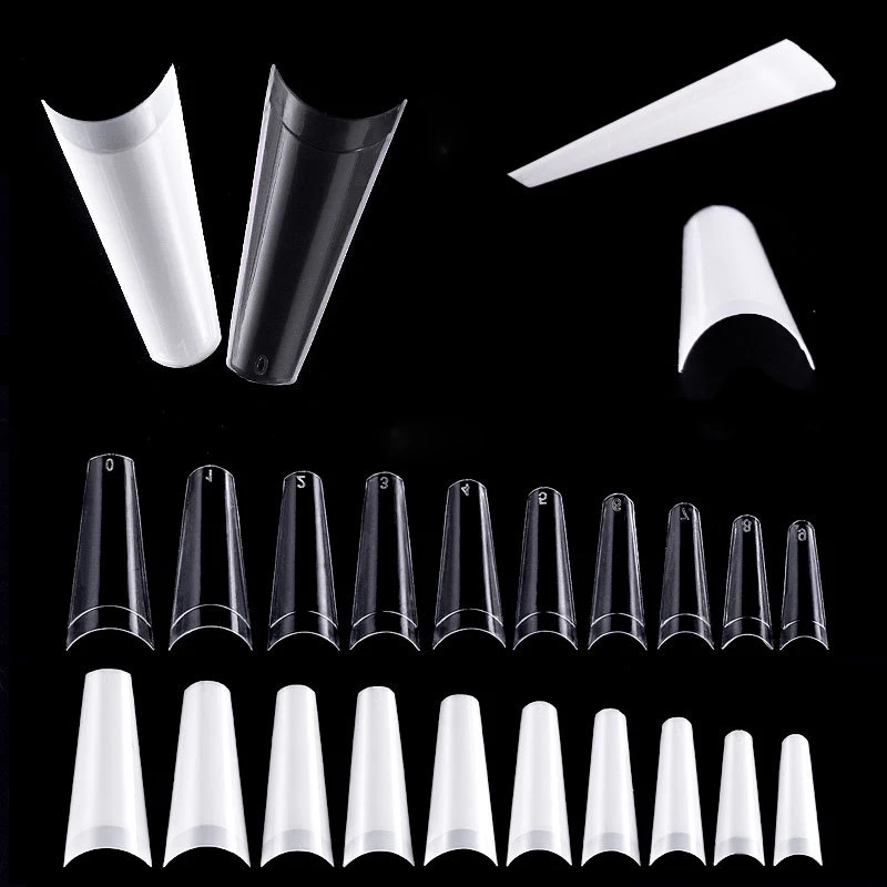 500pcs/bag Custom French Square coffin Nail Tips Artificial Fingernails Private Label False salon Professional
