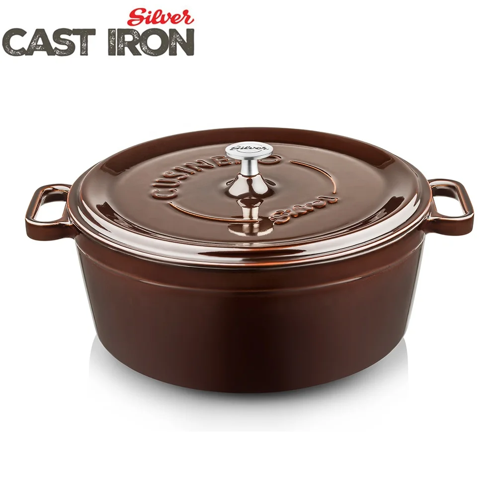 Cast Iron Dutch Oven casserole pot Enameled Non Stick pot cookware kitchenware 28 cm Made in TURKEY Hot sale HIGH QUALITY