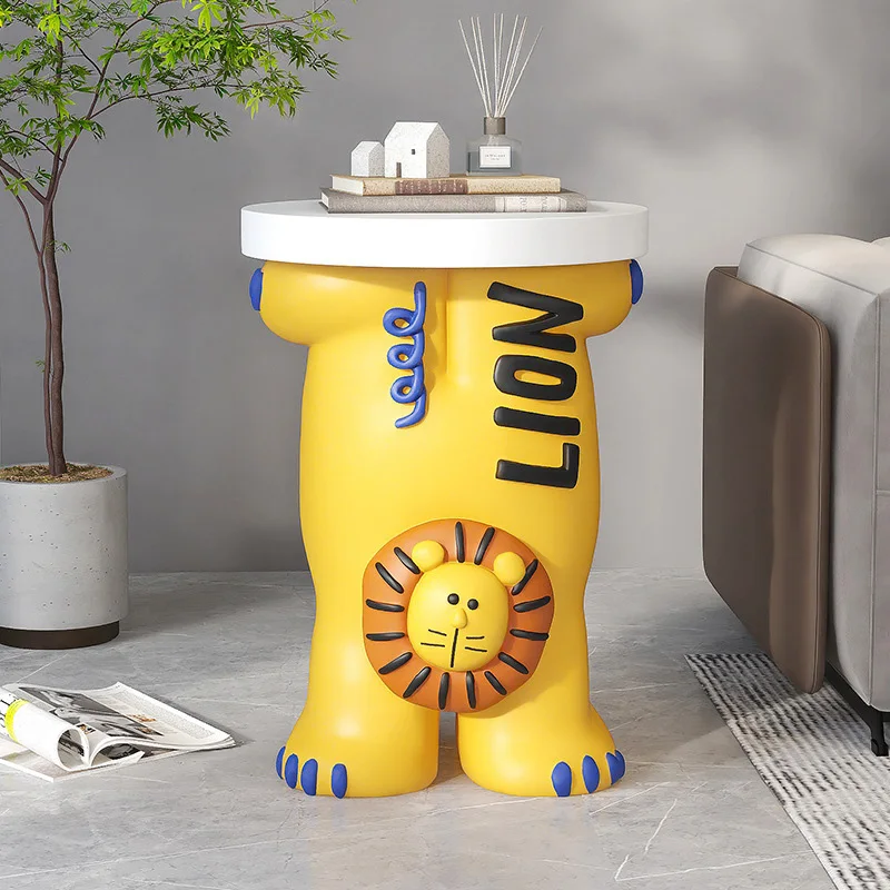 Home Decor Resin Crafts Animal Hipster Play Storage Decor Living Room Home Decor Lion Elephant Stool Table Crafts