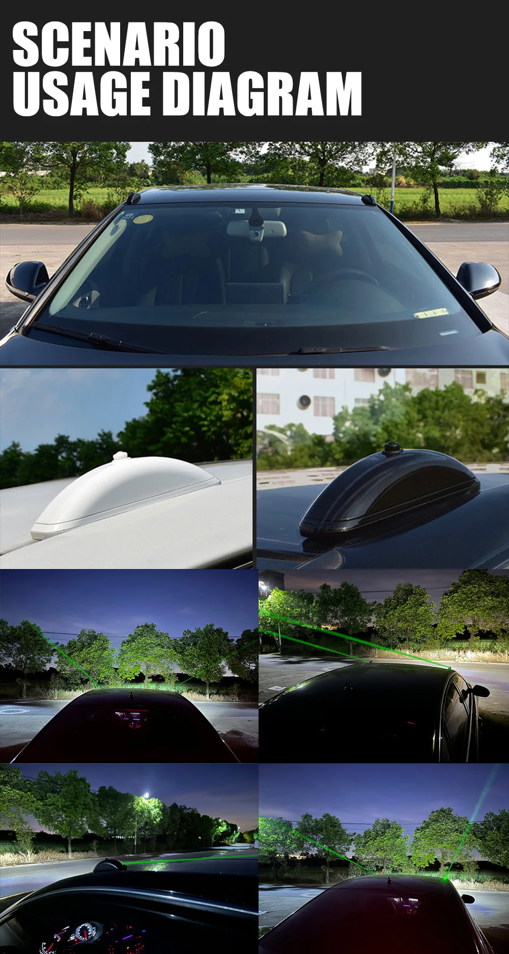 Factory Direct Vehicle Laser Light Car Accessories Automotive Laser Warning Lamp  Auto Parts