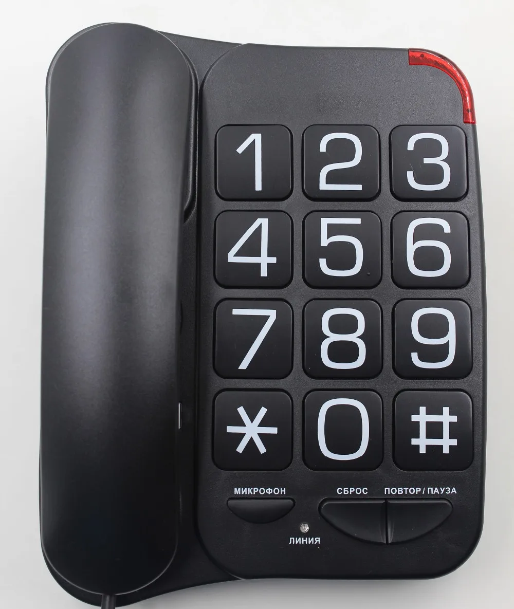Big button number telephone landline corded phone for elderly house