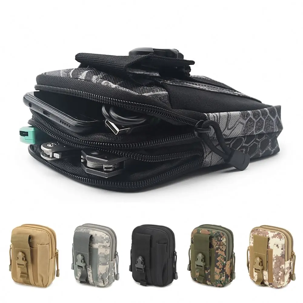 Men Outdoor Waist Bag Tactical Pouch Belt Small Pocket Universal Pack Running Travel Camping Edc Tool Bags