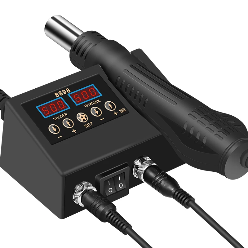 8898 SMD паяльная станция 2 в 1 паяльник для подключения к портативный тепловой пистолет-распылитель dewelding 8586D