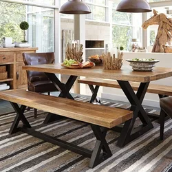 Iron solid wood dining table and chairs rectangular retro commercial light luxury milk tea shop card seat dining table