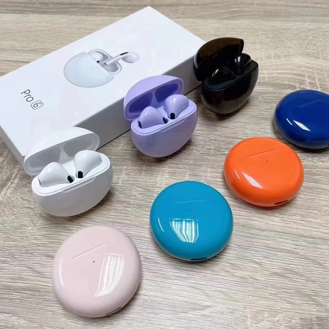Original Pro 6 TWS Touch Control Wireless Headphones BT V5.0 Earphones Sport Earbuds Music Headset For Iphone Xiaomi phones