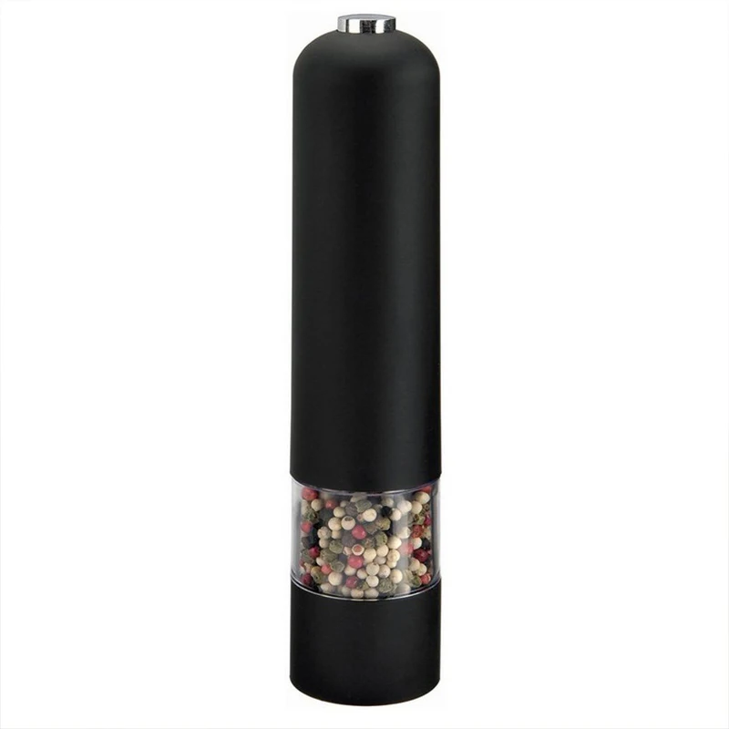 Plastic ABS electric pepper mill transparent battery coarse salt grinder modern minimalist kitchen electric seasoning grinder