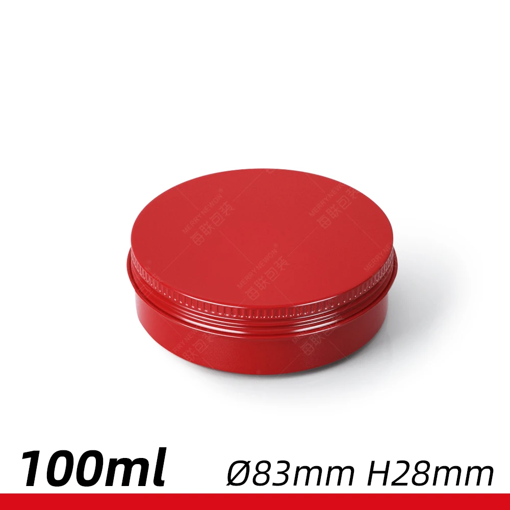 
100g/ml Gold White Red Custom Round Aluminium Metal Candle Pomade Soap Candy Tin Box Packaging 