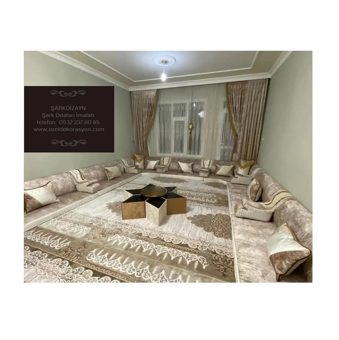 Oriental Floor Seating   Ethnic Sofa  Arabic Majlis Sofa   Ottoman Style Sofa   Arabic Jalsa Set  Luxury Oriental Floor Seating