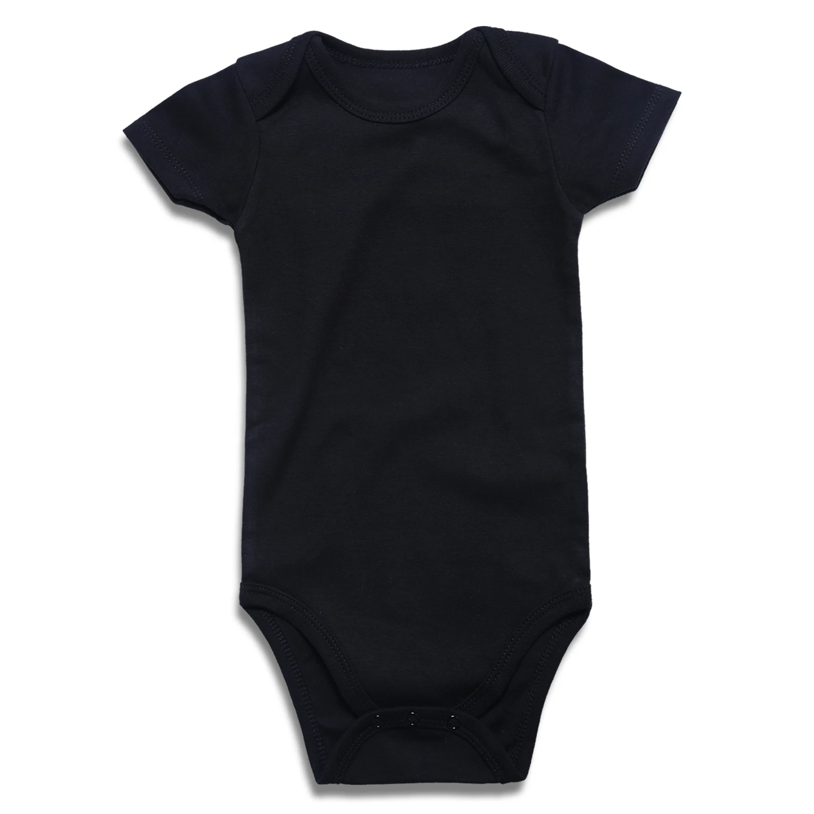
Wholesale Blank Baby Clothes Bodysuit 100% Cotton Baby Black Onsie Short Sleeve Boys Girls Baby Romper 