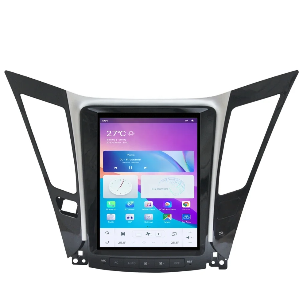 Tesla style Android 11 Car radio for Hyundai Sonata 2010-2015 Car Multimedia Player Wireless Carplay 4G