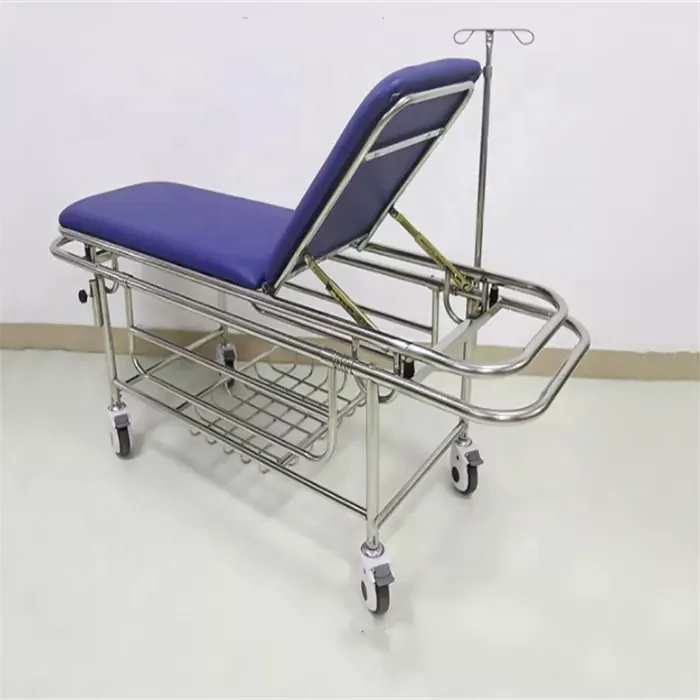 Hongan good price Durable back adjustable Stainless Steel Lifting Stretcher Hospital Patient Trolley