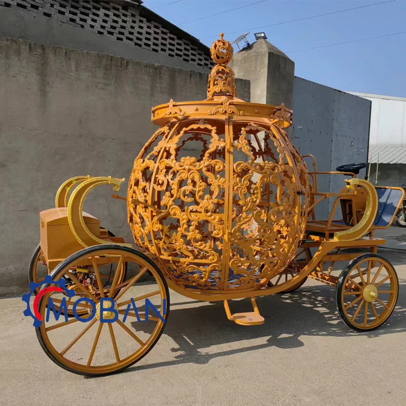 Luxury Wedding Horse Carriage for Sale Motorized Cinderella Princess Pumpkin Horse Carriage