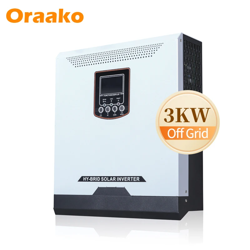 Oraako 1000W 3Kw 15Kw Custom Hybrid Solar Panel 100A Hybrid Solar System Inverter That Can Work Without Batteries Turkey
