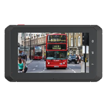 Small size portable rugged in-cab tablet with RAM bracket and RAM mount industrial interface for bus driver monitor