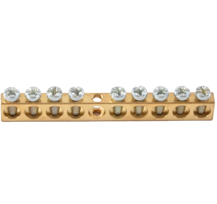 10 Terminal Dual Row 150A Bus Bars Ground Distribution Block Grounding  Bars For Power Wiring