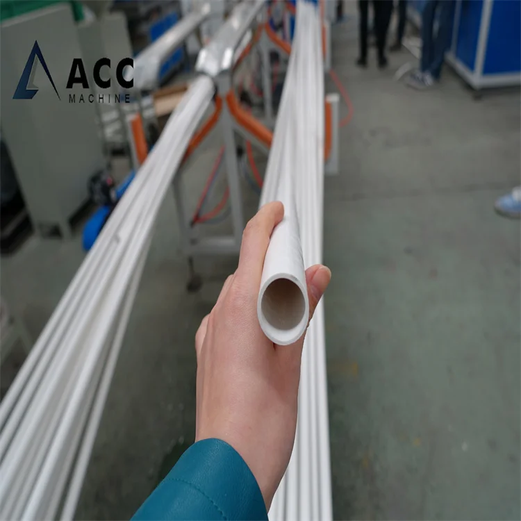 Price of Double head PVC plastic cable conduit pipe 32mm 40mm 50mm twin screw extruder machine line with laser printer