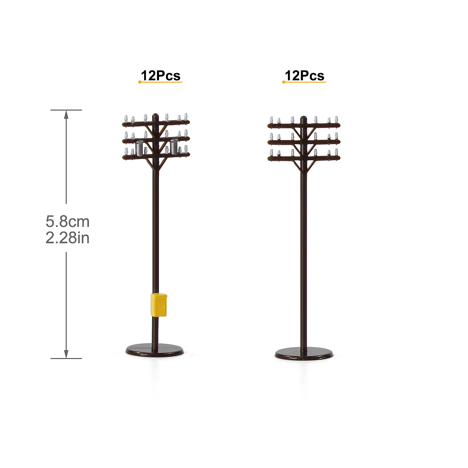 
GY18150 Model Train Railway 1:150 N Scale 5.8cm Telegraph Pole Power Pole Tel Pole 