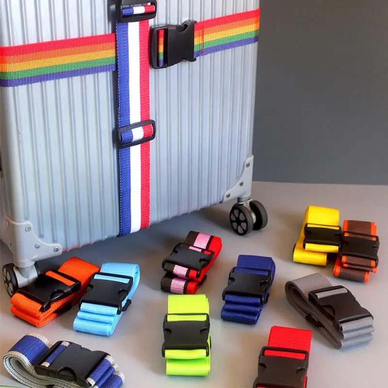Wholesale Bulk Printed Adjustable Travel Luggage Belt Custom Logo Personalized Nylon Luggage Strap