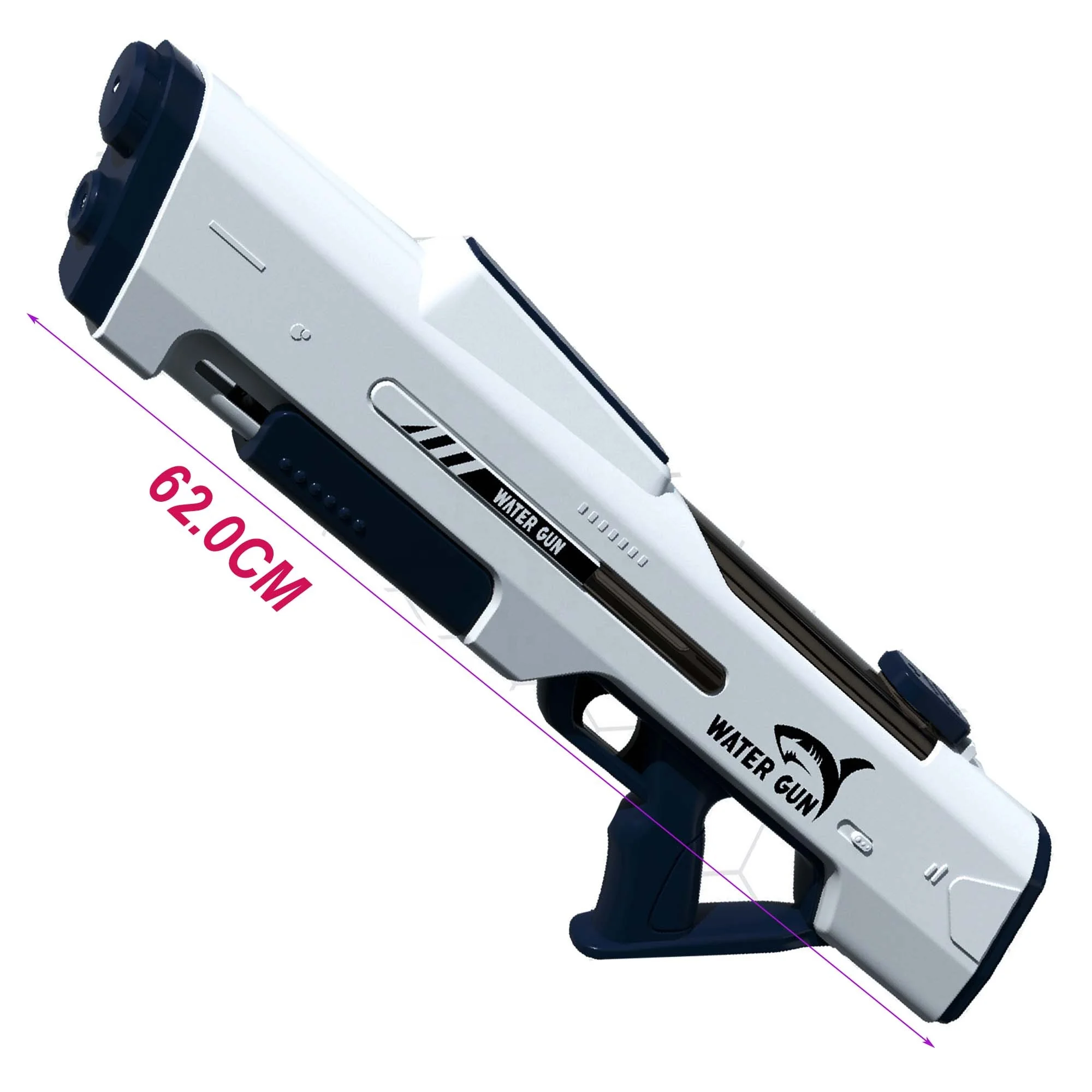 62CM Waterproof Automatic Water Absorption Electric Water Gun,Manual Auto 2 Mode Water Pistol,Continuous10 Meter Range water gun