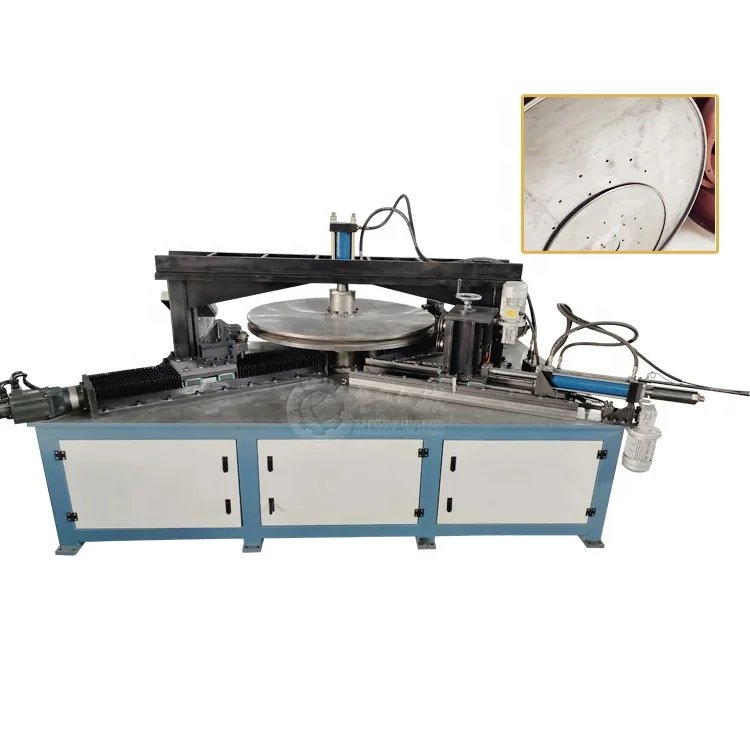 Stainless steel round desktop hydraulic trimming and curling equipment CNC flanging machine