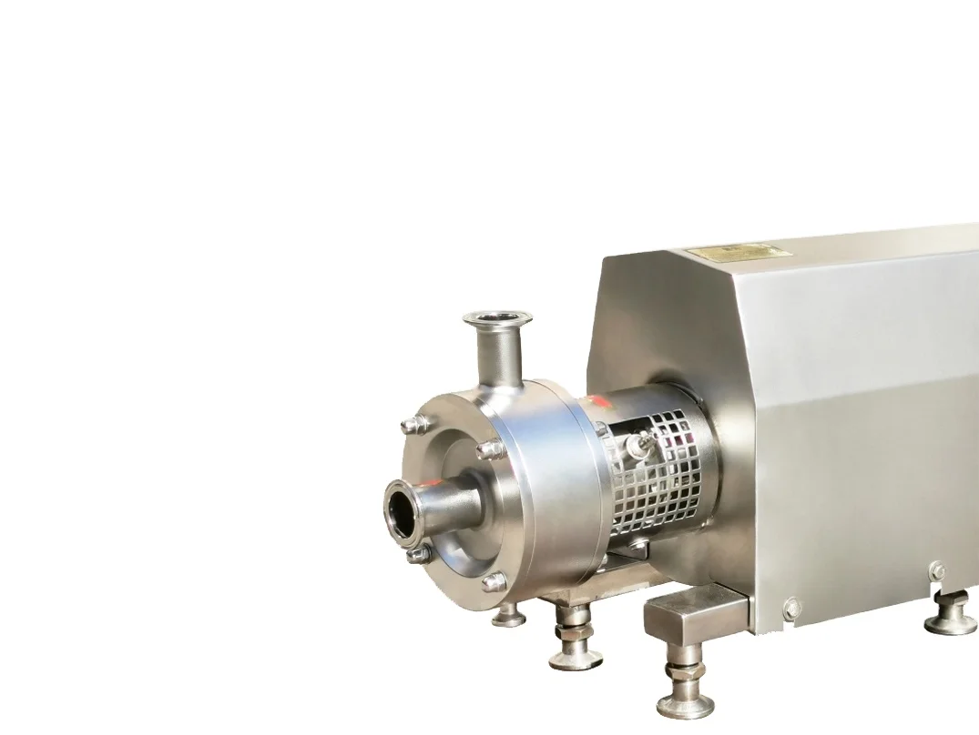 BOAO Mobile Sanitary High shear single stage Emulsifying Homogenizing Pump equip Trolley control box for dairy beverage