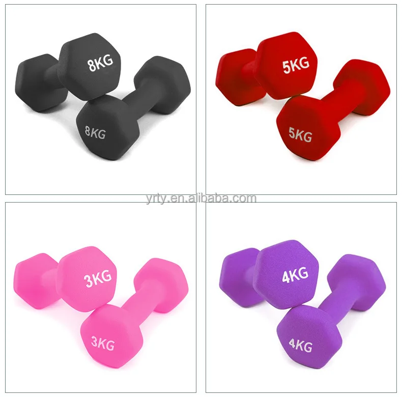 Фабричное высококачественное оборудование для силовых тренировок в тренажерном зале чугунная гантель без весов Неопреновая Шестигранная