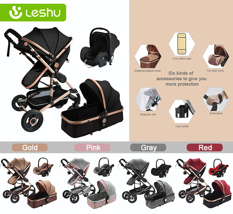 Carrinho de bebe poussette buggy travel pushchair foldable carriage kinderwagen luxury pram 3 In 1 baby strollers for sale