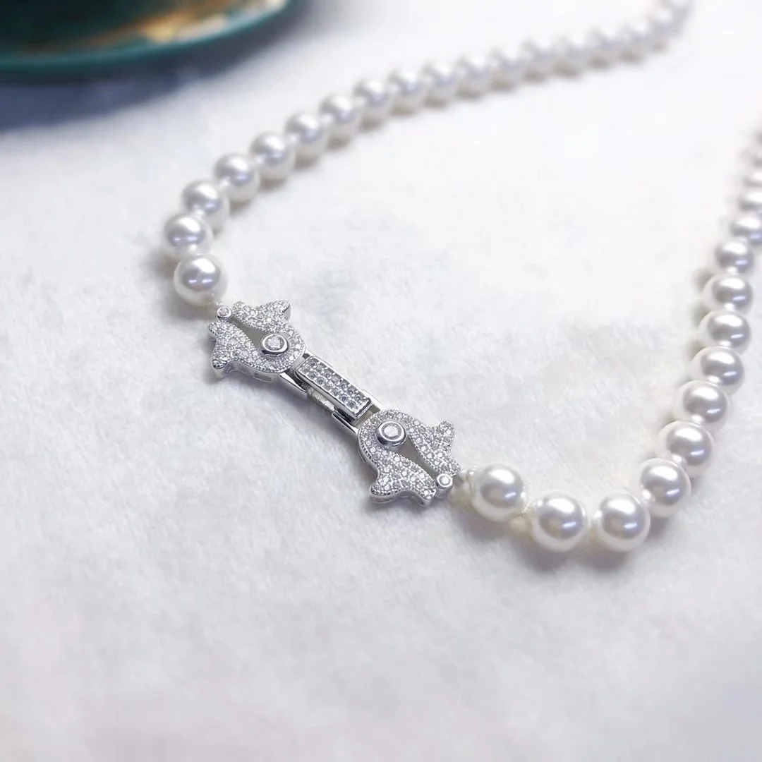 C116 925 sterling silver 18K Gold Plated pearl clasp for jewelry wholesale metal cord ends clasp necklace or bracelet clasp