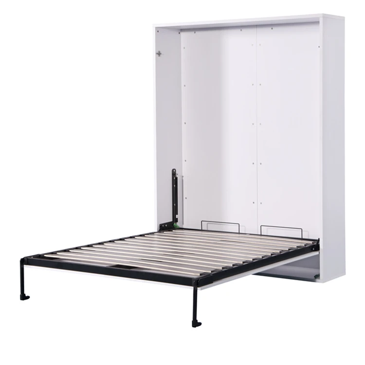 New design MDF wood cabinet hidden space saving murphy wall bed wall in KD construction