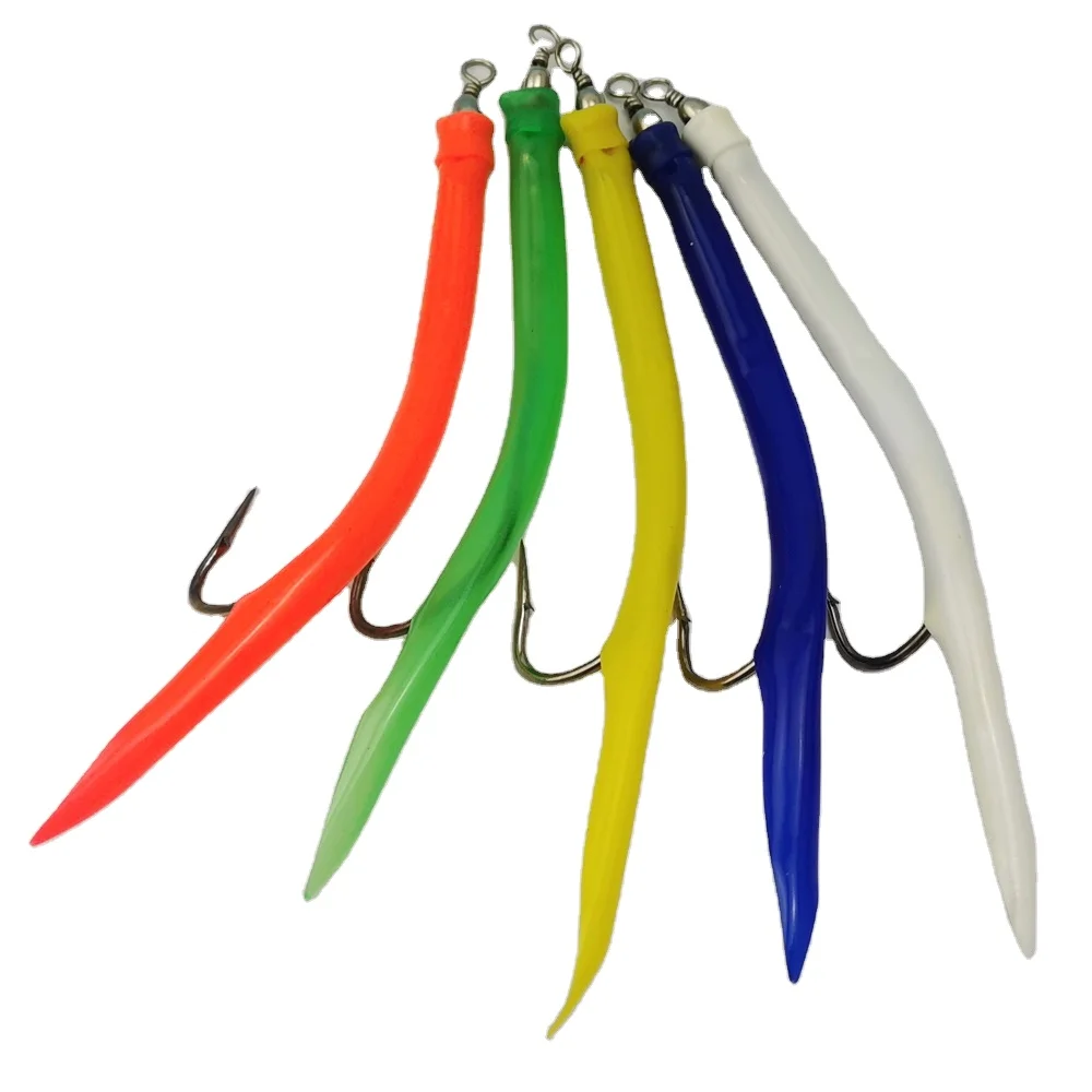 10/0 Gummimakk Rubber Eel Hook Gummi Makk Mak Norwegen Gummimak Pilker