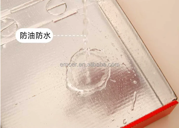 heat proof Pizza paper Boxes with aluminum foil layer