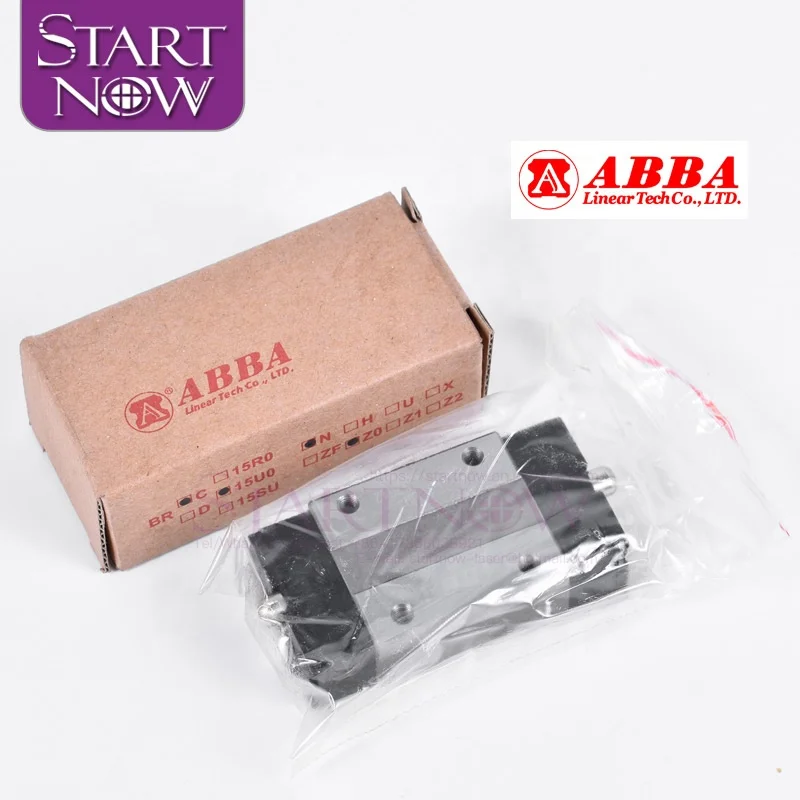 ABBA BRC15U0 BRC20U0 Slider Block Linear Rail Guide Bearing Original Taiwan for CNC Router Laser Machine Woodwork Lathe 3D Print