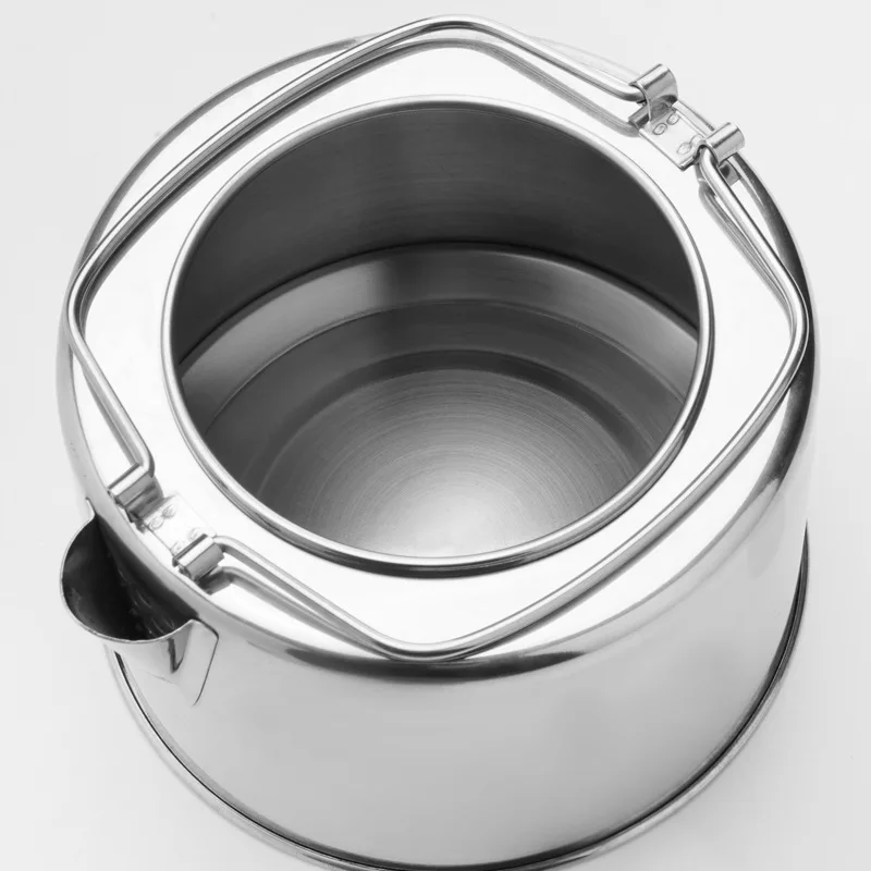 Camping Portable Kettle Outdoor 304 Stainless Steel 1.2L Travel Kettle Outdoor Courtyard Picnic Bbq Kettle With Tea Carrier