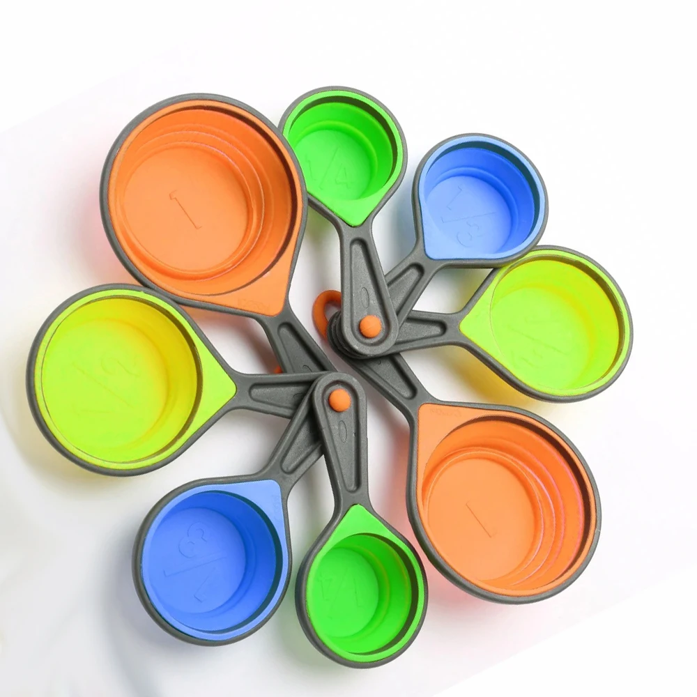  Hot Selling 100% Food Grade Collapsible Silicone Measuring Cups