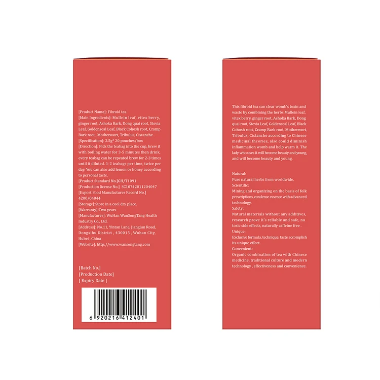 Winstown Fibroid tea Womb Detox tea Private label natural Uterine cleansing care fibroid shrinking tea