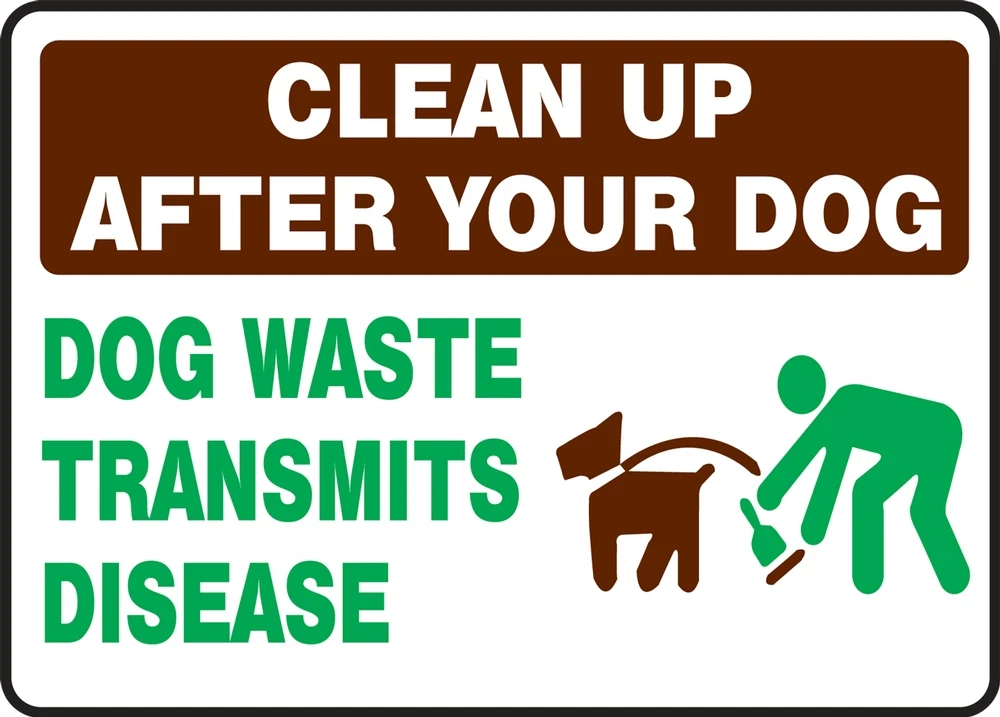 Wholesale Doggie Yard Dog Sign Custom No Poop And Pee Warning Garden Signal Please Clean Up After Your Dog Sign