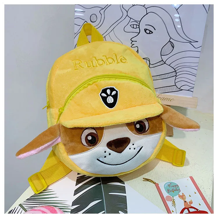 2024 Plush Backpack Kids Dog Patrolling Cartoon Character PAWs Patroless  Kindergarten School Bag Children Gift