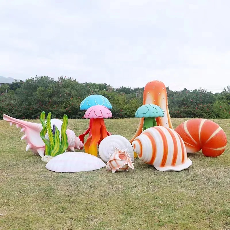Life Size Coral Decoration Fiberglass Marine Life Statue Resin Sea Creature Props for Ocean Event Decoration