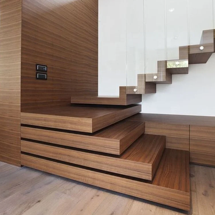 For sale steel glass open riser staircase zigzag staircase