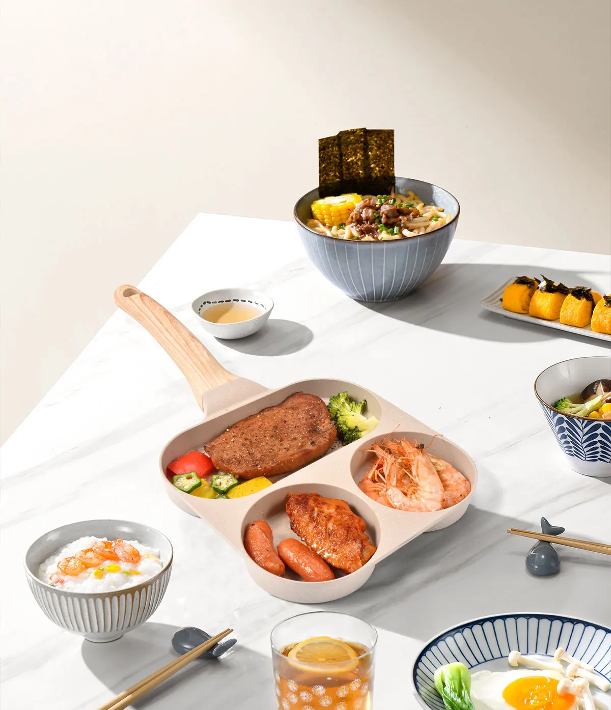 High Quality Egg Pot 4 Hole Full Induction Frying Pan Non Stick Frying Pan Aluminum Pans