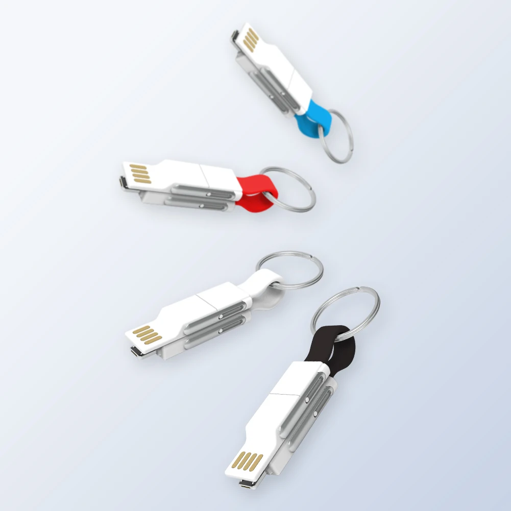 Corporate Promotional Gift items Mini Travel Multi 3A USB Data Universal Keychain 4 in 1 Magnetic Charging Cable
